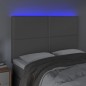 vidaXL LED Kopfteil Grau 144x5x118/128 cm Kunstleder vidaXL LED Kopfteil Grau 144x5x118/128 cm Kunstleder