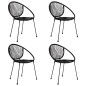 5-tlg. Garten-Essgruppe PVC Rattan Schwarz 5-tlg. Garten-Essgruppe PVC Rattan Schwarz