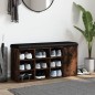 vidaXL Schuhbank Räuchereiche 102x32x50 cm Holzwerkstoff vidaXL Schuhbank Räuchereiche 102x32x50 cm Holzwerkstoff