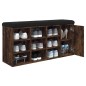 vidaXL Schuhbank Räuchereiche 102x32x50 cm Holzwerkstoff vidaXL Schuhbank Räuchereiche 102x32x50 cm Holzwerkstoff