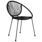 5-tlg. Garten-Essgruppe PVC Rattan Schwarz 5-tlg. Garten-Essgruppe PVC Rattan Schwarz