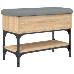 vidaXL Schuhbank Sonoma-Eiche 62x32x45 cm Holzwerkstoff