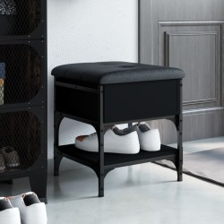 vidaXL Schuhbank Schwarz 42x42x45 cm Holzwerkstoff