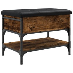 vidaXL Schuhbank Räuchereiche 62x42x45 cm Holzwerkstoff