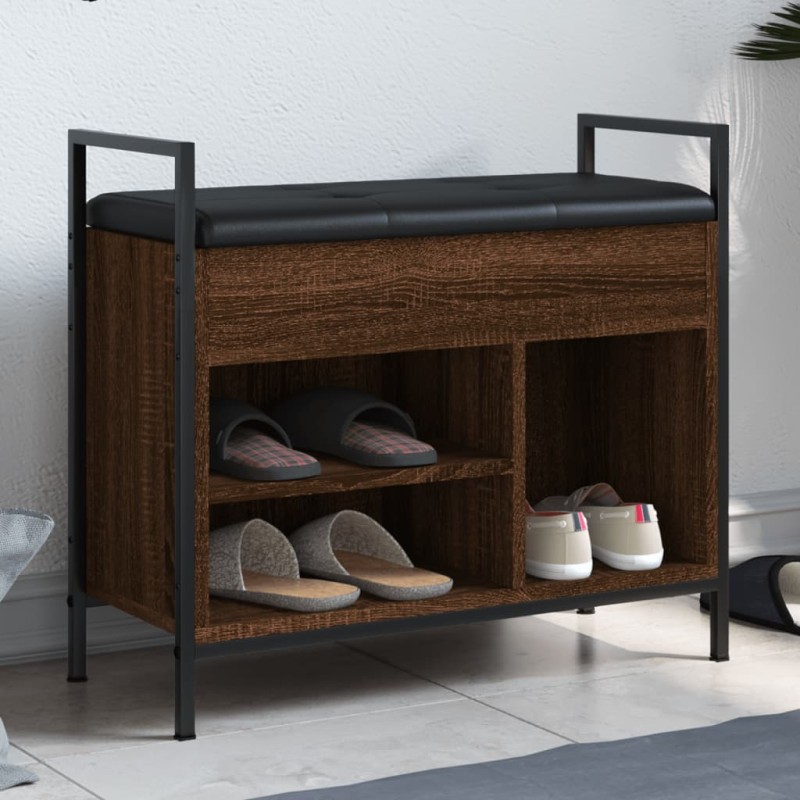 vidaXL Schuhbank Braun Eichen-Optik 65,5x32x57,5 cm Holzwerkstoff vidaXL Schuhbank Braun Eichen-Optik 65,5x32x57,5 cm Holzwerkstoff