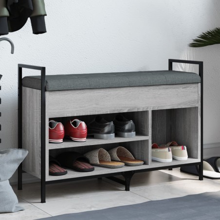 vidaXL Schuhbank Grau Sonoma 85,5x32x57,5 cm Holzwerkstoff