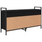 vidaXL Schuhbank Schwarz 105,5x32x57,5 cm Holzwerkstoff vidaXL Schuhbank Schwarz 105,5x32x57,5 cm Holzwerkstoff