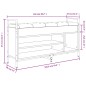 vidaXL Schuhbank Schwarz 105,5x32x57,5 cm Holzwerkstoff vidaXL Schuhbank Schwarz 105,5x32x57,5 cm Holzwerkstoff