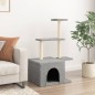 vidaXL Kratzbaum mit Sisal-Kratzsäulen Hellgrau 110 cm vidaXL Kratzbaum mit Sisal-Kratzsäulen Hellgrau 110 cm