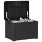 vidaXL Gartentruhe mit Sitzkissen Anthrazit 125 L PP vidaXL Gartentruhe mit Sitzkissen Anthrazit 125 L PP