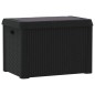vidaXL Gartentruhe mit Sitzkissen Anthrazit 125 L PP vidaXL Gartentruhe mit Sitzkissen Anthrazit 125 L PP