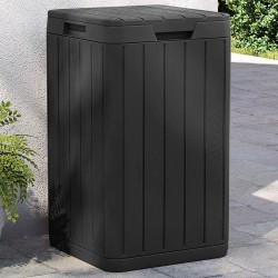 vidaXL Outdoor-Mülltonne Anthrazit 38x38x65 cm PP