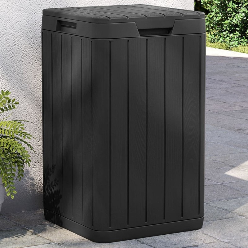 vidaXL Outdoor-Mülltonne Anthrazit 38x38x65 cm PP vidaXL Outdoor-Mülltonne Anthrazit 38x38x65 cm PP