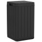 vidaXL Outdoor-Mülltonne Anthrazit 38x38x65 cm PP vidaXL Outdoor-Mülltonne Anthrazit 38x38x65 cm PP