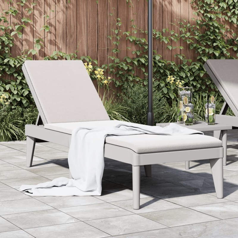 vidaXL Sonnenliege Grau 186x60x29 cm PP vidaXL Sonnenliege Grau 186x60x29 cm PP