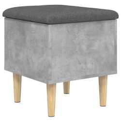vidaXL Sitzbank mit Stauraum Betongrau 42x42x46 cm Holzwerkstoff