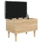 vidaXL Sitzbank mit Stauraum Sonoma-Eiche 62x42x46 cm Holzwerkstoff vidaXL Sitzbank mit Stauraum Sonoma-Eiche 62x42x46 cm Holzwerkstoff