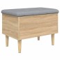 vidaXL Sitzbank mit Stauraum Sonoma-Eiche 62x42x46 cm Holzwerkstoff vidaXL Sitzbank mit Stauraum Sonoma-Eiche 62x42x46 cm Holzwerkstoff