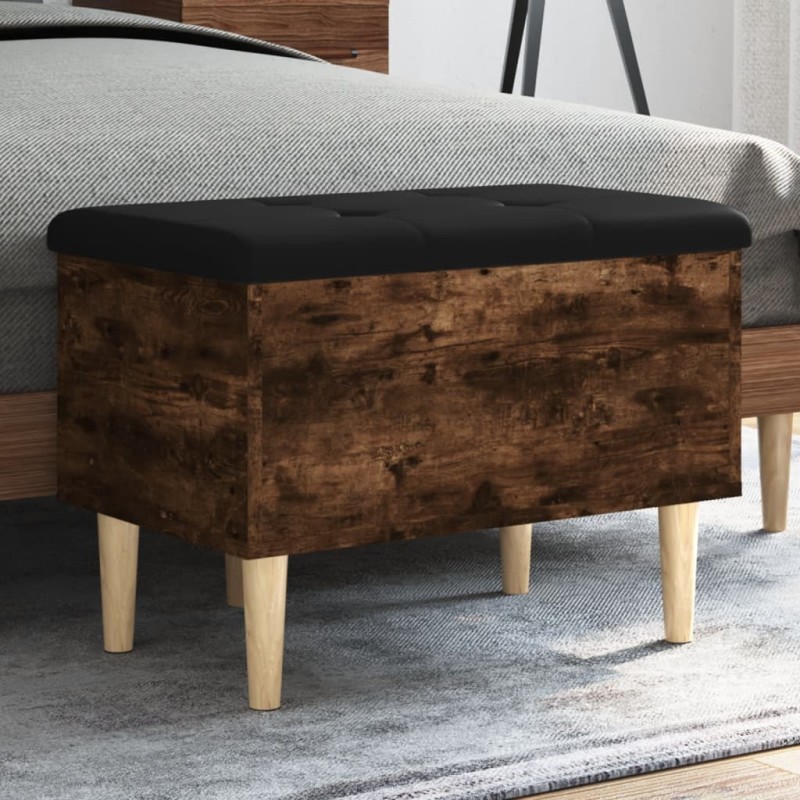 vidaXL Sitzbank mit Stauraum Räuchereiche 62x42x46 cm Holzwerkstoff vidaXL Sitzbank mit Stauraum Räuchereiche 62x42x46 cm Holzwerkstoff