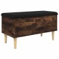 vidaXL Sitzbank mit Stauraum Räuchereiche 82x42x46 cm Holzwerkstoff vidaXL Sitzbank mit Stauraum Räuchereiche 82x42x46 cm Holzwerkstoff