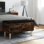 vidaXL Sitzbank mit Stauraum Räuchereiche 82x42x46 cm Holzwerkstoff vidaXL Sitzbank mit Stauraum Räuchereiche 82x42x46 cm Holzwerkstoff