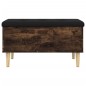 vidaXL Sitzbank mit Stauraum Räuchereiche 82x42x46 cm Holzwerkstoff vidaXL Sitzbank mit Stauraum Räuchereiche 82x42x46 cm Holzwerkstoff
