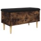 vidaXL Sitzbank mit Stauraum Räuchereiche 82x42x46 cm Holzwerkstoff vidaXL Sitzbank mit Stauraum Räuchereiche 82x42x46 cm Holzwerkstoff