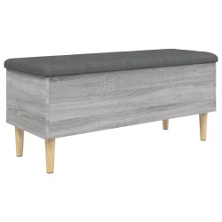 vidaXL Sitzbank mit Stauraum Grau Sonoma 102x42x46 cm Holzwerkstoff