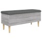 vidaXL Sitzbank mit Stauraum Grau Sonoma 102x42x46 cm Holzwerkstoff vidaXL Sitzbank mit Stauraum Grau Sonoma 102x42x46 cm Holzwerkstoff