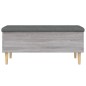 vidaXL Sitzbank mit Stauraum Grau Sonoma 102x42x46 cm Holzwerkstoff vidaXL Sitzbank mit Stauraum Grau Sonoma 102x42x46 cm Holzwerkstoff