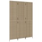 vidaXL Paravent 3-tlg. Beige Poly Rattan vidaXL Paravent 3-tlg. Beige Poly Rattan