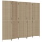 vidaXL Paravent 5-tlg. Beige Poly Rattan vidaXL Paravent 5-tlg. Beige Poly Rattan