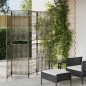 vidaXL Paravent 4-tlg. Grau Poly Rattan vidaXL Paravent 4-tlg. Grau Poly Rattan