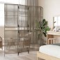 vidaXL Paravent 4-tlg. Grau Poly Rattan vidaXL Paravent 4-tlg. Grau Poly Rattan