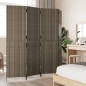 vidaXL Paravent 4-tlg. Grau Poly Rattan vidaXL Paravent 4-tlg. Grau Poly Rattan