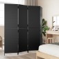 vidaXL Paravent 4-tlg. Schwarz Poly Rattan vidaXL Paravent 4-tlg. Schwarz Poly Rattan