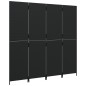 vidaXL Paravent 4-tlg. Schwarz Poly Rattan vidaXL Paravent 4-tlg. Schwarz Poly Rattan