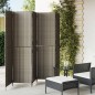 vidaXL Paravent 5-tlg. Grau Poly Rattan vidaXL Paravent 5-tlg. Grau Poly Rattan