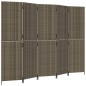 vidaXL Paravent 5-tlg. Grau Poly Rattan vidaXL Paravent 5-tlg. Grau Poly Rattan