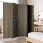 vidaXL Paravent 5-tlg. Grau Poly Rattan vidaXL Paravent 5-tlg. Grau Poly Rattan