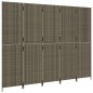 vidaXL Paravent 5-tlg. Grau Poly Rattan vidaXL Paravent 5-tlg. Grau Poly Rattan
