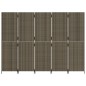 vidaXL Paravent 5-tlg. Grau Poly Rattan vidaXL Paravent 5-tlg. Grau Poly Rattan