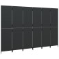 vidaXL Paravent 6-tlg. Schwarz Poly Rattan vidaXL Paravent 6-tlg. Schwarz Poly Rattan
