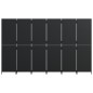 vidaXL Paravent 6-tlg. Schwarz Poly Rattan vidaXL Paravent 6-tlg. Schwarz Poly Rattan