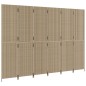 vidaXL Paravent 6-tlg. Beige Poly Rattan vidaXL Paravent 6-tlg. Beige Poly Rattan
