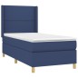 vidaXL Boxspringbett mit Matratze Blau 80x200 cm Stoff vidaXL Boxspringbett mit Matratze Blau 80x200 cm Stoff