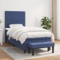 vidaXL Boxspringbett mit Matratze Blau 80x200 cm Stoff vidaXL Boxspringbett mit Matratze Blau 80x200 cm Stoff