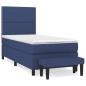vidaXL Boxspringbett mit Matratze Blau 80x200 cm Stoff vidaXL Boxspringbett mit Matratze Blau 80x200 cm Stoff