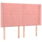 vidaXL Boxspringbett mit Matratze & LED Rosa 140x200 cm Samt vidaXL Boxspringbett mit Matratze & LED Rosa 140x200 cm Samt