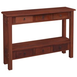 vidaXL Konsolentisch mit Schubladen Braun 110x30x75 cm Mahagoniholz
